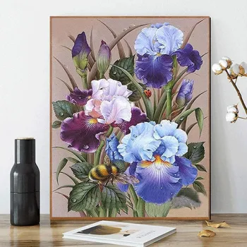 Colorful floral abstract painting handmade DIY digital painting