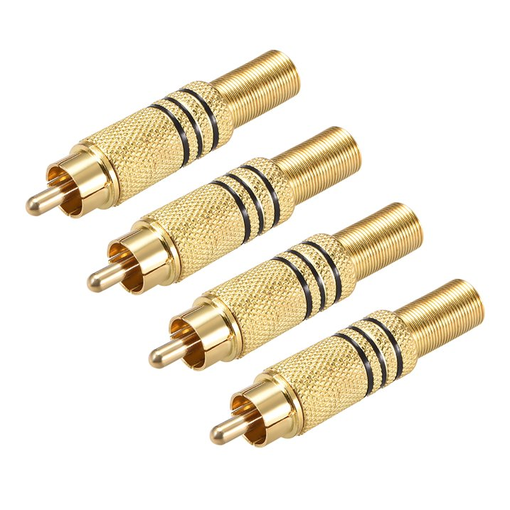Gold Plated RCA Plug Speaker Plug Male Solderless