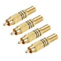 Gold Plated RCA Plug Speaker Plug Male Solderless