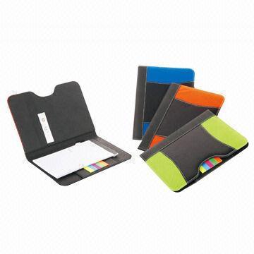 Non-woven Cover Notebooks with Color Sticky Flag, Supplying Logo Printing