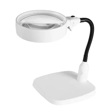 6 LED Illuminated Repair Reading Table Lamp with Magnifying Glass