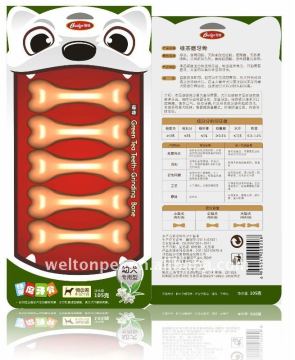 Green Tea Flavor Teeth-Grinding Bone Dog Snack
