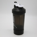 Botella agitadora de proteína de 450 ml con recipiente de polvo 100cc