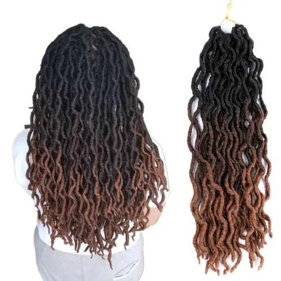 wholesale 100pcs 20inch 24roots Crochet Braids  Gypsy Locs hair Extensions Wavy Curly Ombre Faux Locs