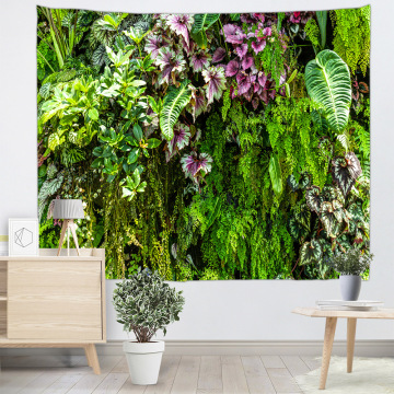 Green Leaves Wall Tapestry Tropical Plants Nature Tapestry Wall Hanging for Livingroom Bedroom Dorm Home Decor