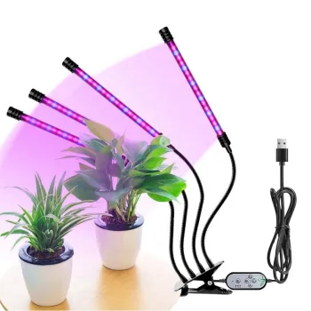 USB Phyto LED Grow Light: Full Spectrum Fitolamp with Control for Office Plants