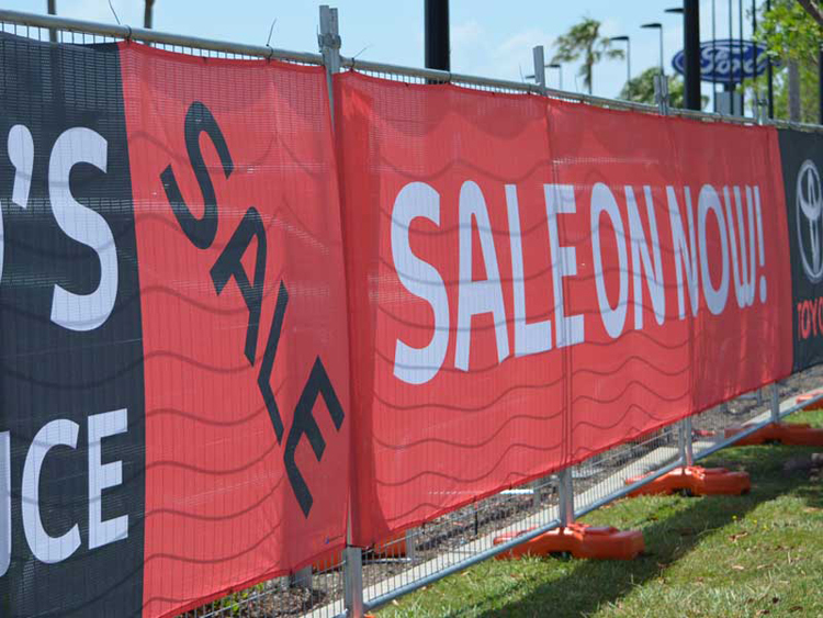 printed fence mesh banner