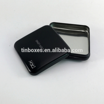 Good quality gift packaging small metal square-shaped hinge tin container