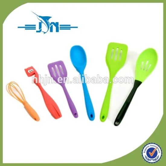 Kitchen Utensil Set. Quality Silicone Cooking Set of 6. Hygienic, Durable, Non-stick, & High Temp Cooking Utensils