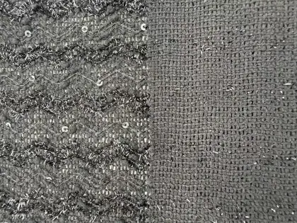 Tricot Knit Sequin Fabric