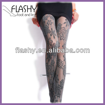Ladies fashion fishnet flower sheer sparking sexy tights