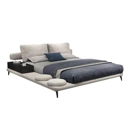 Modern King Size Bed Designs with Mattress and Tatami Style Furniture Set