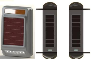 Solar Powered Active Wireless Infrared Detector Perimeter Protection Courtyard Security On Spot Alarm Siren and Strobe