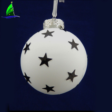 star pattern glass ball ornament for party Christmas