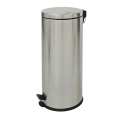 Steel Flat Cover Plastic Pedal Bin