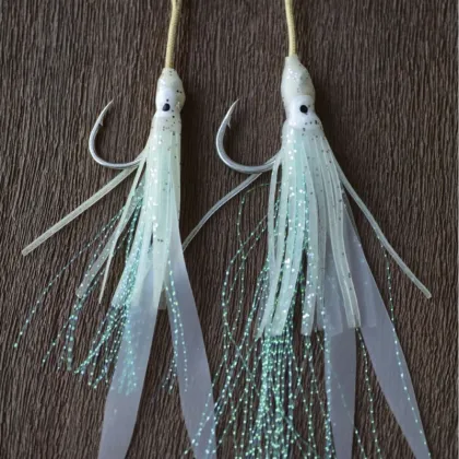 Soft Lure Artificial Bait Octopus Squid Skirts Jigging Hook 8060 CP Decoy