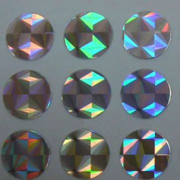 number left hologram sticker