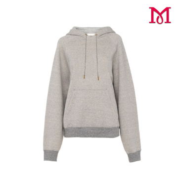 Top de manga larga con capucha para mujer de estilo coreano