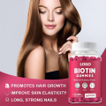 Suplemento de vitaminas OEM Camino para el crecimiento del cabello Biotina Gommitas