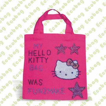 Cotton/Bamboo Bag with Silkscreen Printing, Various Colors are Available, Suitable for Shopping