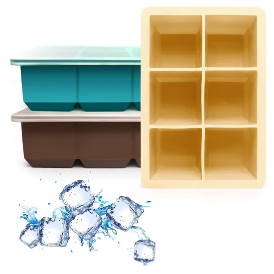 Easy Release Square Whiskey Cocktail Silicone Ice Cube Tray: A High-Quality Mold for Perfect Ice Cubes