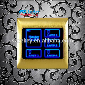 Modern good quality 1gang/2 gangs/3 gangs/4 gangs EU standard CE/ISO9001/CQC 12v light sensor switch