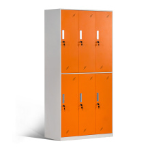 6-compartment Cloakroom acciaio armadietto all&#39;ingrosso