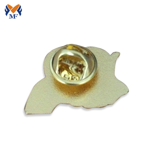 Gold Plating Heart Shape Lion Badge