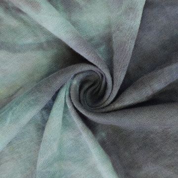 Custom Breathable 180gsm 100% Combed Cotton Tie Dyed Fabric for Women's T-shirts and Garments