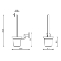 Soporte de cepillo para el baño moderno