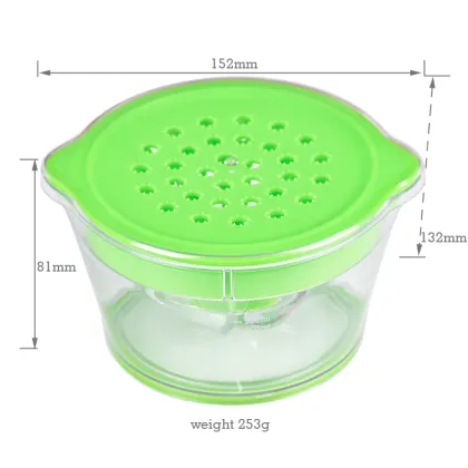 plastic manual lemon lime squeezer with ginger grater