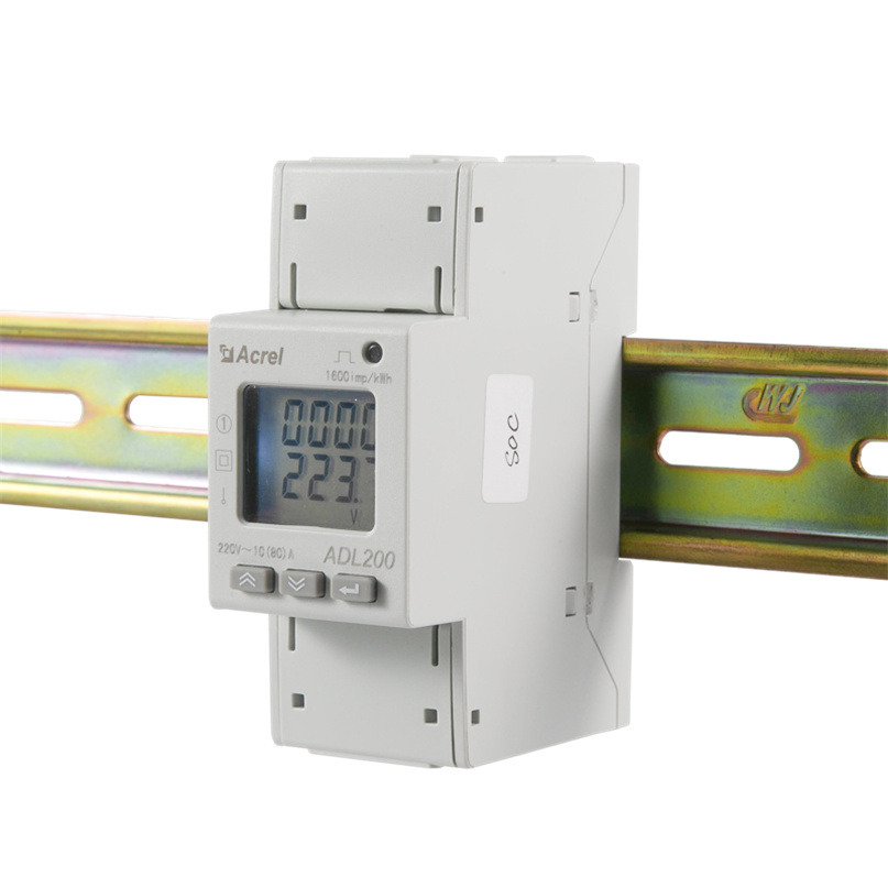 AC energy meter din rail installation