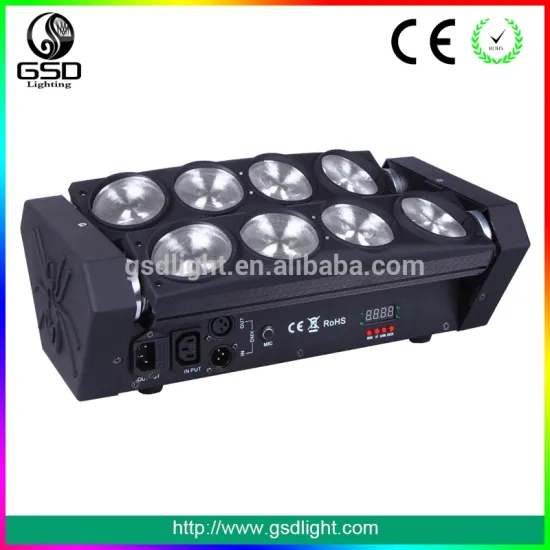 Hot promotion 8*10w full color LED spider light led beam stage light