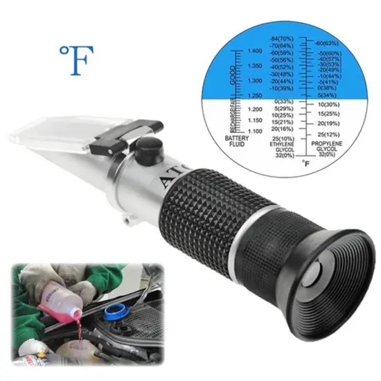 Automotive Urea Refractometer Antifreeze Glass Water Freezing Point Omnipotent Battery Fluid Glass Water Tester Meter ATC Tool