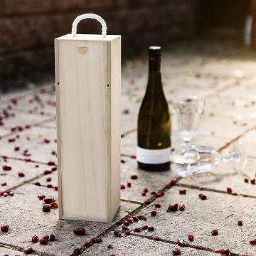 Wooden Wine 2 Pack Box With Rope Handle