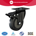 American Medium-light Duty Plate Swivel Total Lock Rubber Castor Wheel