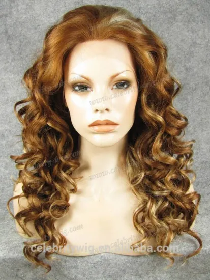 New arrival color highlight natural hair wig for men