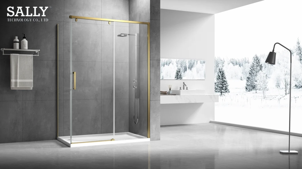 Sally Frameless 8mm Reversible Cubicle Glass Shower Room Bathroom Enclosure Hinge Glass Shower Door