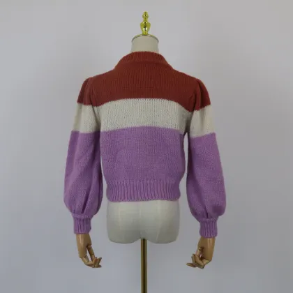 lady's 100%acrylic mohair pollover