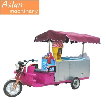 Electric Mobile Snack Cart with Ice Cream Freezer Bike