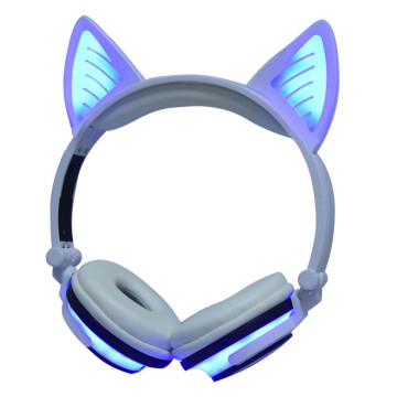 Cat foldable headphones wireless whole glowing