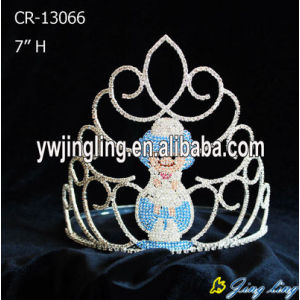 Wholesale Rhinestone Snowman Christmas Pageant Crowns