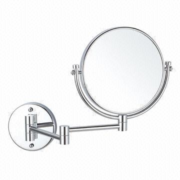 360° Swivel Cosmetic Mirror with 3x Magnification and Polished Chrome Finish