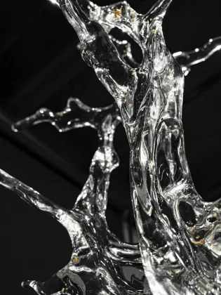 Gold Leaf Wave Crest Crystal Coat Rack