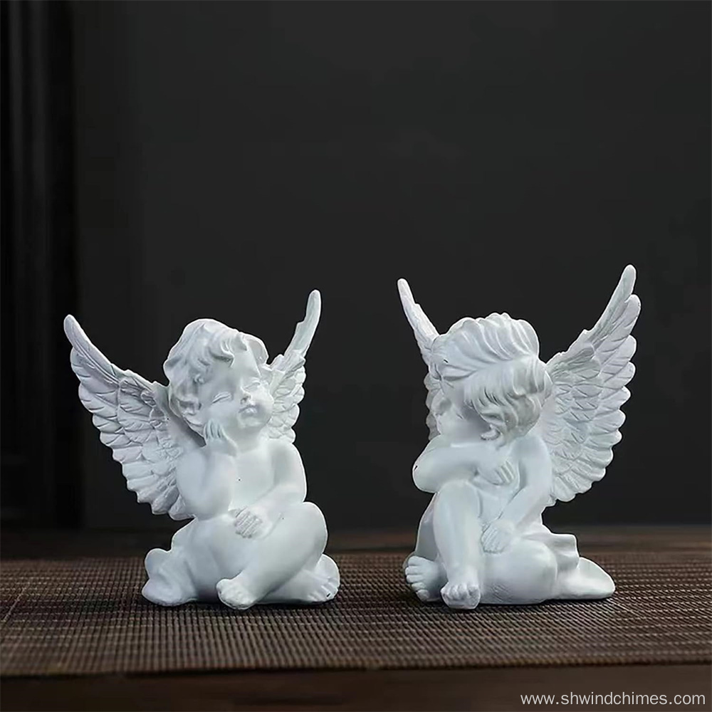 Two Sets of Little Angel Statue Figurines