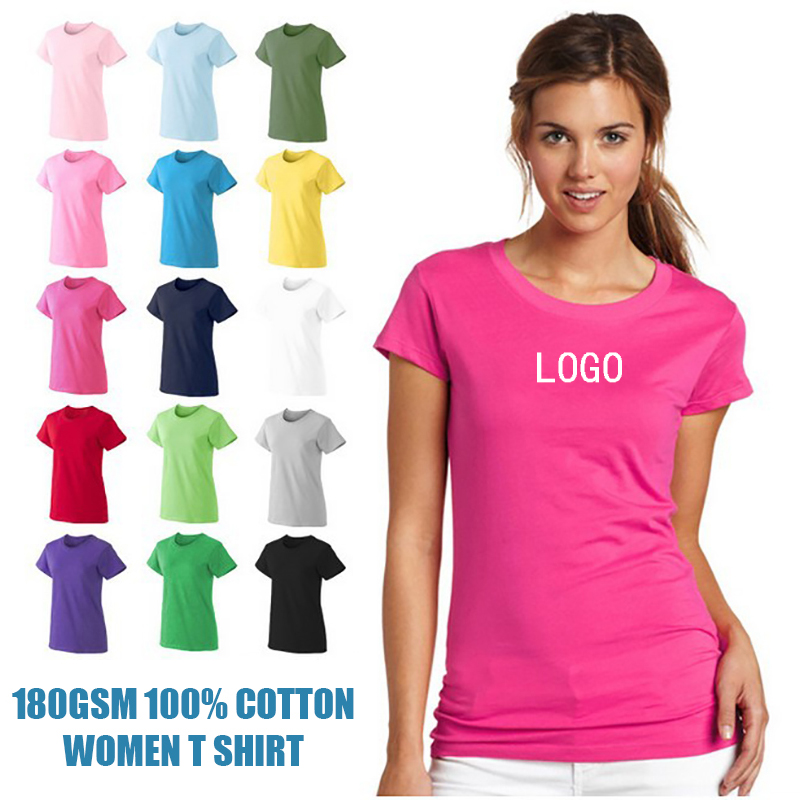 T-shirt da donna personalizzata in puro cotone