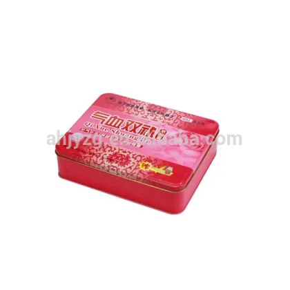 rectangle health care products tin box