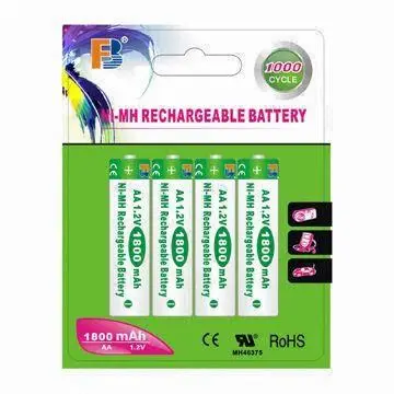 NiMH AA1, 800mAh Rechargeable Battery, 1.2V