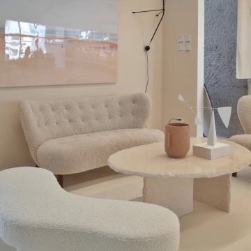 Mesa de sala de estar ovalada moderna simple