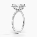 5 CARAT Emererd Diam Diamond Halo လက်စွပ်